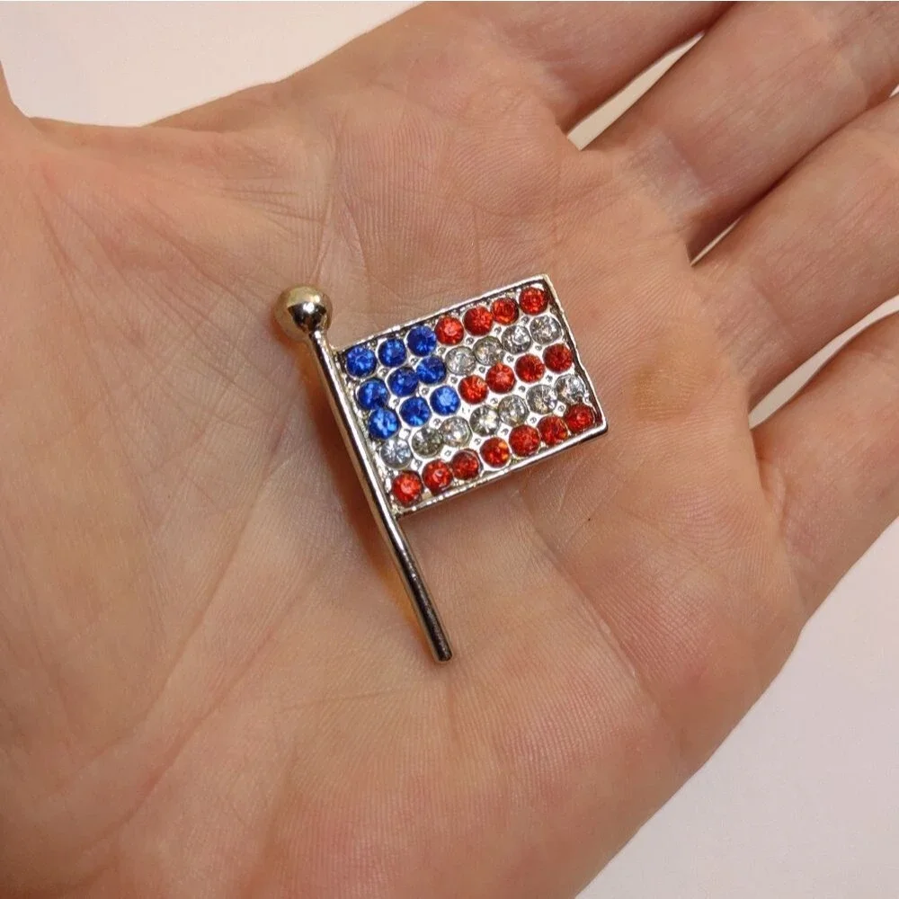 American Flag Lapel Pin USA Vintage